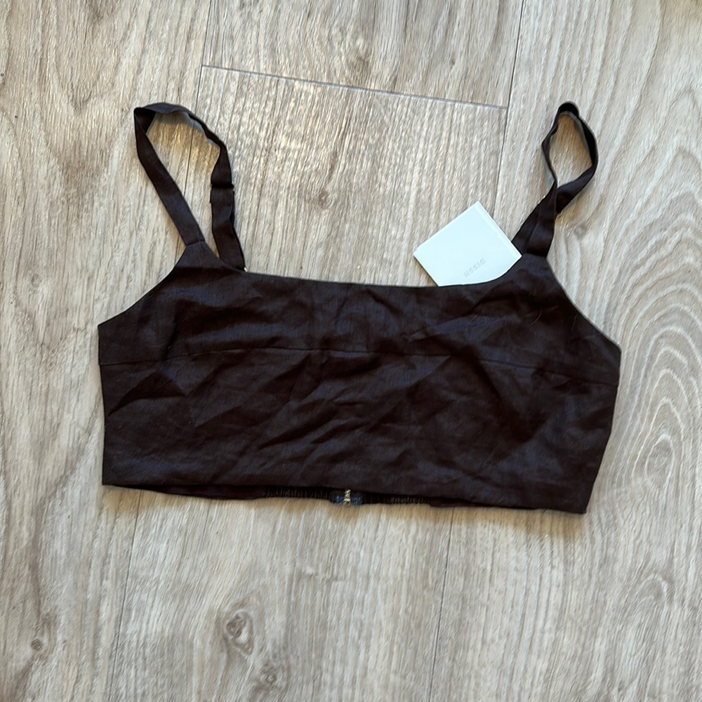 DISSH Eleanor Linen Crop Top